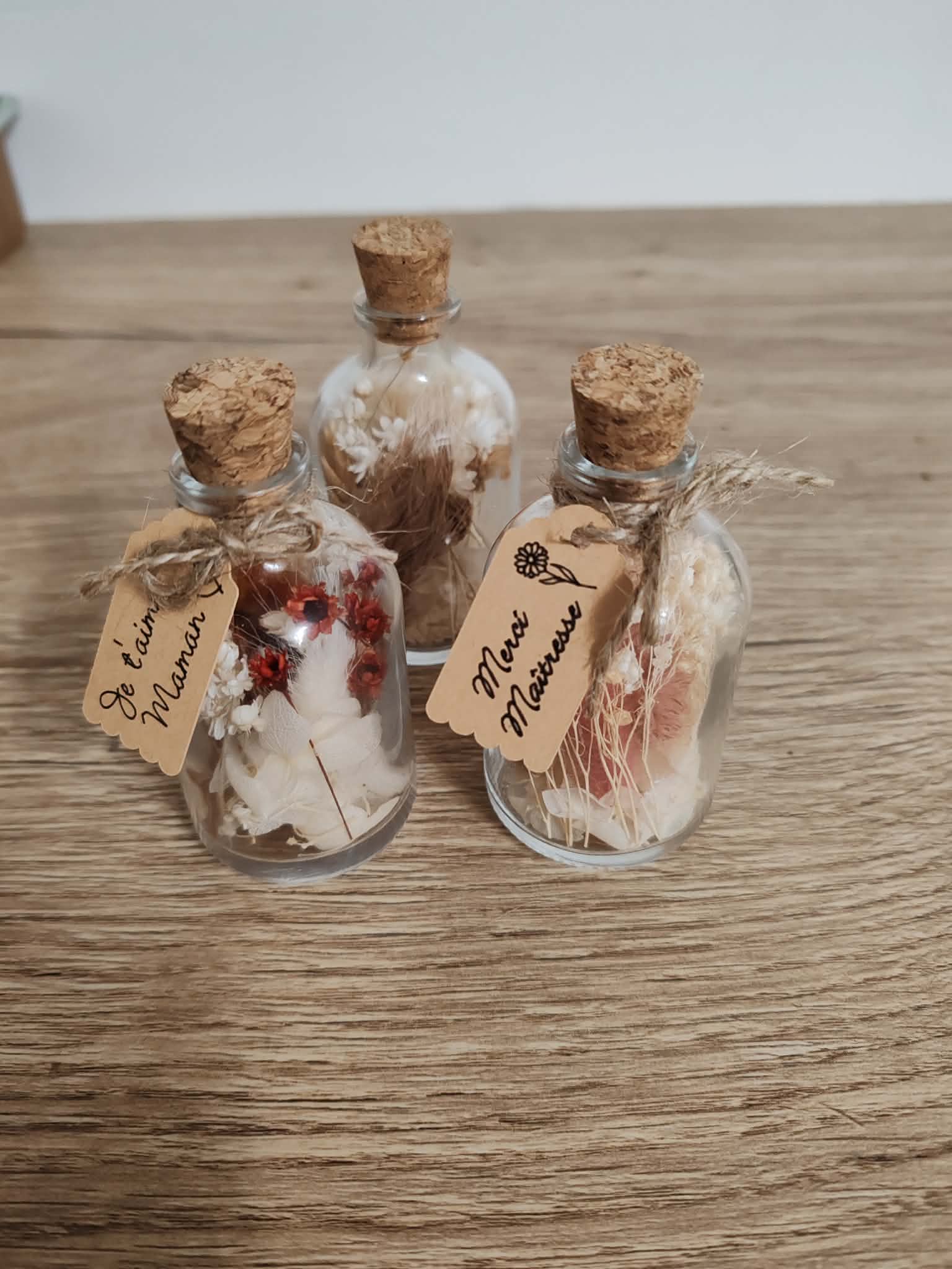 Mini fioles fleuries